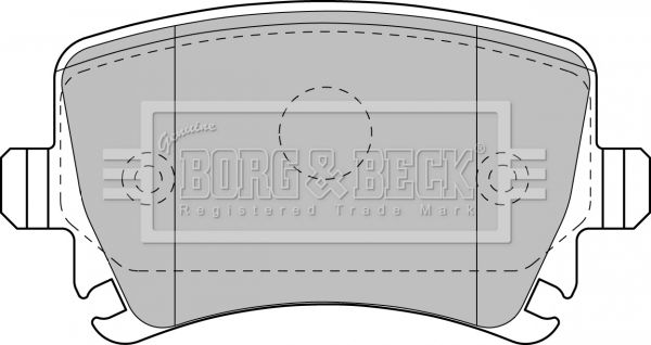 BORG & BECK Комплект тормозных колодок, дисковый тормоз BBP1877